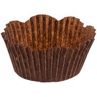 Novacart Brown Petal Fluted Baking Cup 2" x 1 1/4" - 10000/Case