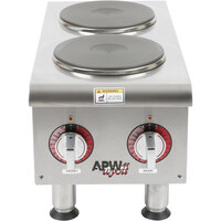 APW Wyott 3I-SEHPS Dual Solid Burner Countertop Electric Range - Dual Voltage