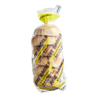 Just Bagels Authentic New York Pre-Sliced Plain Bagel 4 oz. - 48/Case