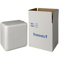 Insulated Shipping Box with Foam Cooler 7 3/4" x 5 7/8" x 8 1/2" - 1 1/2" Thick - 64/Pallet