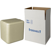 Insulated Shipping Box with Biodegradable Cooler 7 3/4" x 5 7/8" x 8 1/2" - 1 1/2" Thick - 64/Pallet