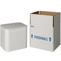 Insulated Shipping Box with Foam Cooler 5 1/2" x 4 1/2" x 5" - 1 3/8" Thick - 150/Pallet