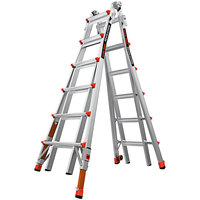 Little Giant Revolution 2.0 13' - 23' Type 1A Aluminum Articulated Extendable Ladder with Ratchet Levelers 13126-801 - 300 lb. Capacity