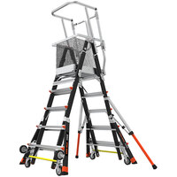 Little Giant 5' - 9' Type 1AA Fiberglass Adjustable Safety Cage with Wheel Lift 18509-240 - 375 lb. Capacity