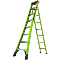 Little Giant King Kombo Professional 8' Type 1AA Green Fiberglass 3-in-1 All-Access Combination Ladder with Grip-N-Go Hinge 13908-001 - 375 lb. Capacity