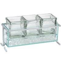 Cal-Mil 1806-5-39 Iron Short Silver Iced Jar Display - 13 1/2" x 5 1/2" x 7"