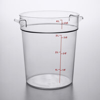 Cambro 4 Qt. Clear Round Polycarbonate Food Storage Container