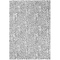 Abani Arto Collection 5' 3" x 7' 6" Cream / Gray Contemporary Cheetah Print Area Rug