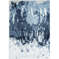 Abani Arto Collection Blue Distressed Contemporary Area Rug