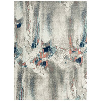 Abani Arto Collection Gray Abstract Paint Strokes Area Rug