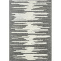 Abani Casa Collection Cream / Gray Geometric Jagged Area Rug