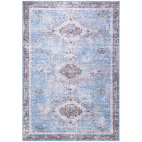 Abani Molana Collection 5' 3" x 7' 6" Beige / Blue Vintage Medallion Area Rug