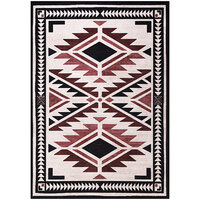 Abani Molana Collection 8' 11" x 12' Beige / Red Southwestern Diamond Area Rug
