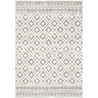 Abani Casa Collection 6' x 9' Cream / Gray Moroccan Rustic Area Rug