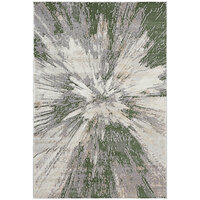 Abani Atlas Collection Green / Gray Contemporary Splash Area Rug