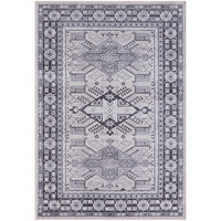 Abani Molana Collection 5' 3" x 7' 6" Gray / Cream Vintage Folk Area Rug