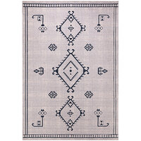 Abani Molana Collection 5' 3" x 7' 6" Cream / Gray Moroccan Folk Area Rug