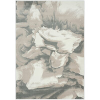 Abani Arto Collection 6' x 9' Cream / Gray Contemporary Liquid Marble Area Rug