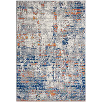 Abani Casa Collection 5' 3" x 7' 6" Gray / Blue Contemporary Abstract Distressed Area Rug
