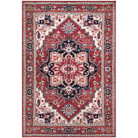 Abani Molana Collection 7' 9" x 10' 2" Red Vintage Traditional Medallion Area Rug
