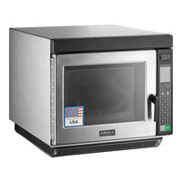 Amana RC17S2 Heavy Duty Stainless Steel Commercial Microwave Oven with Push Button Controls - 208/240V, 1700W