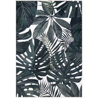 Abani Parker Collection 7' 9" x 10' 2" Cream / Green Contemporary Tropical Leaves Area Rug