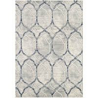 Abani Arto Collection Cream / Gray Contemporary Geometric Trellis Area Rug