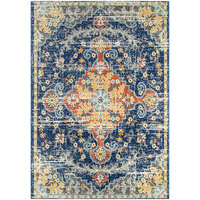 Abani Casa Collection 5' 3" x 7' 6" Multicolor Traditional Distressed Floral Area Rug