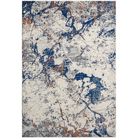 Abani Casa Collection 5' 3" x 7' 6" Gray Contemporary Abstract Washed Out Area Rug