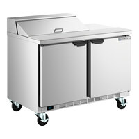 Beverage-Air SPE48HC-08 Elite Series 48" 2 Door Refrigerated Sandwich Prep Table