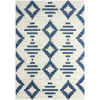 Abani Casa Collection Navy / Cream Southwestern Geometric Tribal Diamond Area Rug