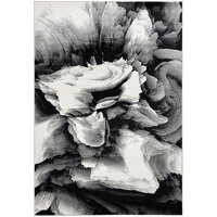Abani Arto Collection 8' 11" x 12' Black / Cream Contemporary Liquid Marble Area Rug
