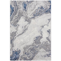 Abani Atlas Collection Gray Contemporary Abstract Marble Area Rug