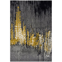 Abani Arto Collection Metallic Drip Contemporary Area Rug