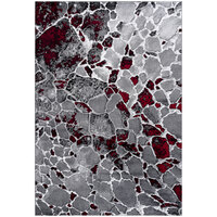 Abani Arto Collection 7' 9" x 10' 2" Gray / Red Contemporary Granite Area Rug