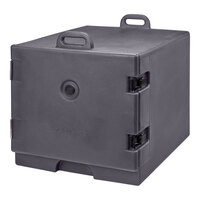 Cambro 1826MTC615 Camcarrier Charcoal Gray Front Loading Insulated Tray / Sheet Pan Carrier for Full Size Pans