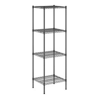 Regency 21" Wide NSF Black Epoxy 4-Shelf Kit with 74" Posts