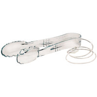 Cal-Mil 267 9" Clear Tongs with Tether