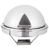 Vollrath 46268 6 Qt. New York, New York Drop-In Round Retractable Dripless Chafer with Brass Trim