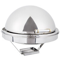Vollrath 46268 6 Qt. New York, New York Drop-In Round Retractable Dripless Chafer with Brass Trim