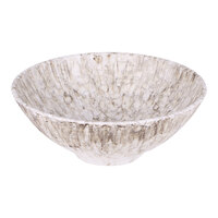 Elite Global Solutions Hermosa 67 oz. Brown Marble Embossed Melamine Bowl - 6/Case