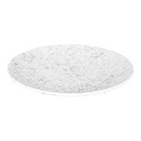 Elite Global Solutions Hermosa 10 1/4" Gray Marble Embossed Coupe Melamine Plate - 6/Case