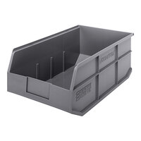 Quantum 18" x 11" x 7" Gray Stackable Shelf Bin SSB465GY