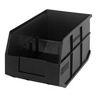 Quantum 14" x 8 1/4" x 7" Black Stackable Shelf Bin SSB443BK