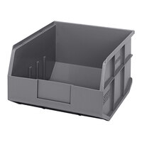 Quantum 12" x 11" x 7" Gray Stackable Shelf Bin SSB425GY