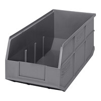 Quantum 18" x 8 1/4" x 7" Gray Stackable Shelf Bin SSB463GY