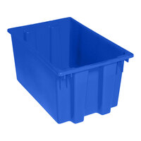 Quantum 23 1/2" x 15 1/2" x 12" Blue Stack and Nest Tote SNT240BL