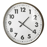 Kalalou 23 5/8" Round Black and White Wall Clock