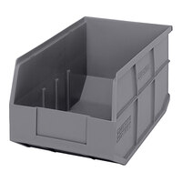 Quantum 14" x 8 1/4" x 7" Gray Stackable Shelf Bin SSB443GY