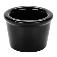 Tuxton BBX-015 1.5 oz. Black Smooth China Ramekin - 48/Case